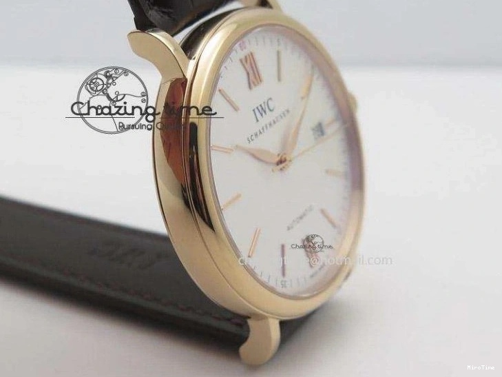 MIROTIME 0406 Modern Portofino SCHAFFHAUSEN RG MKF 1:1 V2 Best Edition White Dial On Brown Leather Strap A 7344